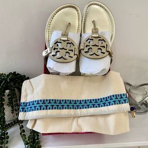 Tory Burch Spark Gold Miller Sandal 9.5